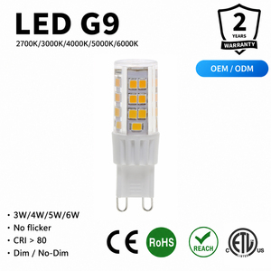 หลอดไฟ LED G9 ปรับความสว่างได้ ไม่กระพริบ SMD 2835 2700K ถึง 6000K แสงสีขาว สำหรับใช้ภายในอาคาร เช่น โรงแรม - Product Image 1
