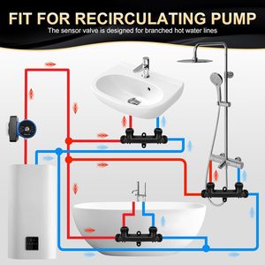 Watts Water <b>Heater</b> Bypass Valve Kit 0.5 In Ports Chrome Plated Brass Easy Install For Hot Water Recirculation - Product Image 5