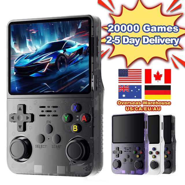 HX Wholesale Portable R36S Retro Video Game Console 3000 Mah Battery Arkos System 3.5-inch Display Mini Handheld Game Console