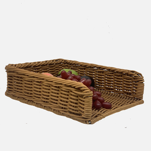 Cesto di plastica resistente di vimini intrecciato a mano per frutta e verdura di alta qualità cesto espositivo per supermercato - Product Image 4