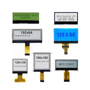 Tela LCD monocromática gráfica personalizada 16x2 20x4 122x32 128x48 128x64 128x96 132x32 132x64 160x48 160x100 173x100 192x64 segmentos