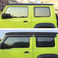 Top qualité tout-terrain 4 pièces noir ABS déflecteur de vent voiture fenêtres visière Jimny déflecteur de vent pour Suzuki Jimny JB64 JB74