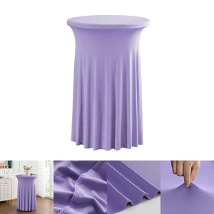Mantel para <span class=keywords><strong>Mesa</strong></span> <span class=keywords><strong>de</strong></span> Cóctel con Faldones, Mantel Elástico <span class=keywords><strong>de</strong></span> Spandex con Cortinas Onduladas para Bodas, Bares, Fiestas y Banquetes - Product Image 5