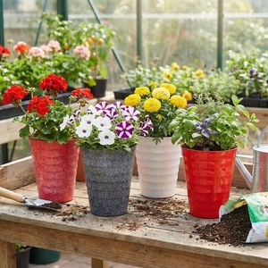 Pots de jardin en plastique PP moulés par injection avec logo personnalisé, pots à fleurs décoratifs résistants et écologiques, grande taille - Product Image 6