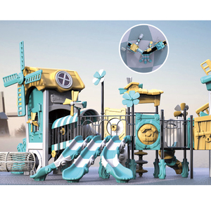 Fabrik Lieferant Windmühle Serie Kinder Outdoor-Spielplatz Kinder Plastik rutschen - Product Image 6