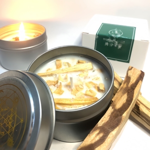 Bougie d'aromathérapie artisanale sans fumée en cire <span class=keywords><strong>de</strong></span> soja pour <span class=keywords><strong>sauge</strong></span> <span class=keywords><strong>blanche</strong></span>, bois <span class=keywords><strong>de</strong></span> cèdre, bois sacré péruvien - Product Image 5