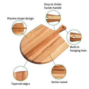 2024 nouveau Style personnalisé bois d'acacia Pizza Peel planche de service avec poignée pour gâteau aux fruits Pizza - Product Image 2