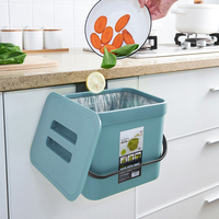 HANGSHUA Poubelle de cuisine Bokashi Poubelle d'intérieur colorée de 7L Poubelle à compost en plastique avec couvercle
