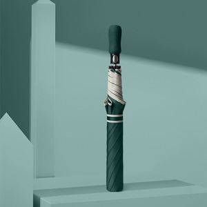 New Trending Automatic Foldable Golf <b>Umbrellas</b> 2 Folding Rainy <b>Umbrella</b> With Reflective Strip - Product Image 5