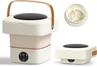 Mini machine à laver portable pliable en plastique avec 3 modes de nettoyage pour sous-vêtements, vêtements de bébé, vêtements pour animaux de compagnie et utilisation en voiture
