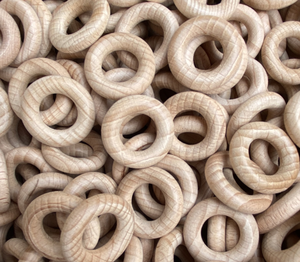 Ecológico Grabado Log Color Haya Anillo de madera Bolso Bebé Molar Juguete - Product Image 6