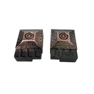 Connecteurs d'angle en alliage d'aluminium Huayi Parts, couleur cuivre, motif floral Y004, supports d'étagère - Product Image 1