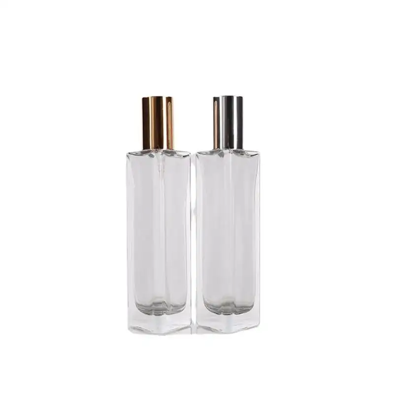 Wholesale 100ml Luxury Perfume Bottles Transparent Glass Thick Bottom Triangle Shape Empty for Travel Custom Logo Available