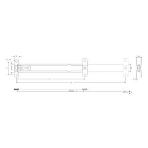 Supports de fenêtre télescopiques à friction à simple arrêt en acier inoxydable SUS304 HDS pour fenêtres à ouverture verticale en aluminium - Product Image 2