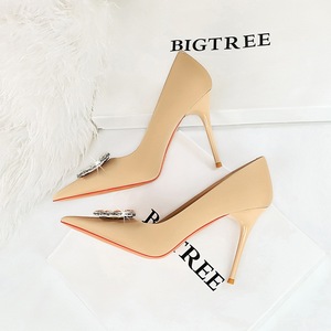 Chaussures pour femmes tendance, talons ultra-hauts, talons fins, boucles en strass métalliques, chaussures simples, talons hauts pour femmes - Product Image 5