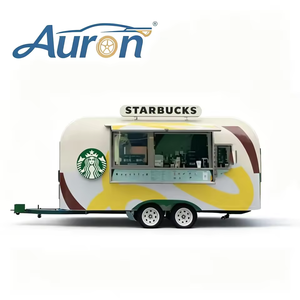 Remolque de Comida Auron de Acero Inoxidable con Doble Eje Tándem, Estilo Cápsula Moderno para Cafés y Tiendas de Café, Uso en Exteriores - Product Image 1