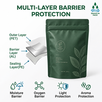 Pochette stand-up personnalisée en Mylar avec fenêtre, fermeture éclair anti-odeur et finition mate pour pièces de pêche en vrac