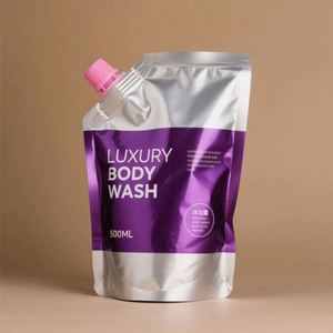 Custom Printing 5L 10L Detergent Liquid Packaging Stand up Bag Aluminum Foil Spout Pouch with Plastic Handle Resealable Antileak - Product Image 3