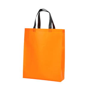 Huahao Recycled Letter Pattern <b>Foldable</b> Reusable Non Woven Handled Shoulder Closure Medium Shopping <b>Bag</b> for Supermarket - Product Image 1