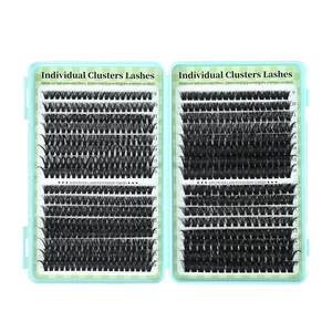Extensions <span class=keywords><strong>de</strong></span> <span class=keywords><strong>cils</strong></span> en PBT véganes à fusion à chaud, 592 bouquets, 50D-100D, grande <span class=keywords><strong>courbure</strong></span>, paquet mixte <span class=keywords><strong>de</strong></span> bouquets individuels, grande capacité - Product Image 6