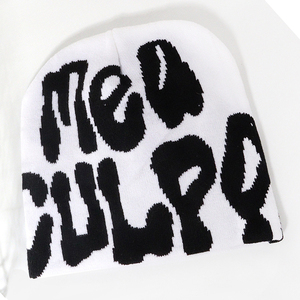 <span class=keywords><strong>Bonnet</strong></span> unisexe MEA CULPA Y2K <span class=keywords><strong>Bonnet</strong></span> court <span class=keywords><strong>en</strong></span> tricot jacquard avec logo personnalisé 100% Chapeaux d'hiver <span class=keywords><strong>en</strong></span> acrylique pour adultes pour le voyage - Product Image 5