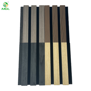 Panneau acoustique en MDF à lattes, 100% fibre de polyester, 80% isolation phonique, tendance, pour KTV et <span class=keywords><strong>studio</strong></span> d'enregistrement - Product Image 6