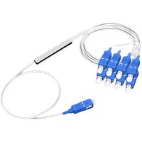 Divisor de Fibra Óptica Monomodo Mini PLC 1x8 SC UPC de Tubo de Acero para Redes FTTH 5G PON, OEM de Fábrica