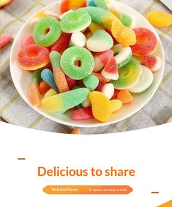 Bonbons gélifiés en gros, deux couleurs, en forme de cœur, enrobés de sucre, saveurs de fruits assorties, bonbons gélifiés moelleux et masticables, bonbons en vrac, OEM - Product Image 4