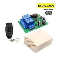 Interrupteur à distance 433 Mhz DC 6V 12V 24V 30V 10A 2CH Relais RF Récepteur et émetteur pour porte de garage Porte d'entrée Appareil électroménager
