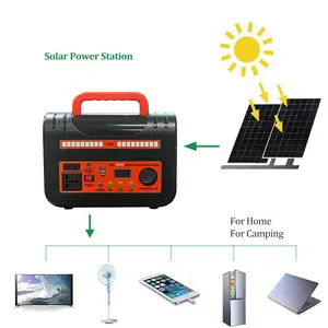 Générateur solaire 500W 600W 1200W Batterie de secours portable Station d'alimentation extérieure Maison 300W