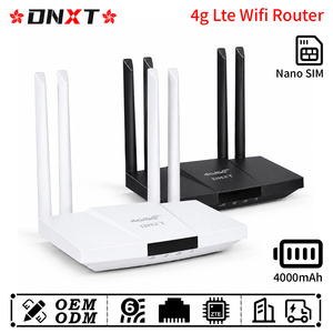 DNXT 4g wifi router LTE Cat4 2.4GHz routeur 4g 4000mAh 300Mbps router with sim slot WAN/LAN Type-C wireless cpe For Office - Product Image 1