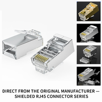 Connecteur réseau GLGW blindé Cat5e RJ45 8 ports 8 cœurs en alliage de cuivre, haute conductivité, fabrication de précision, durable pour
