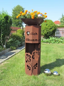 Jardinera Grande de Acero Corten para Decoración del Hogar, Artículos de Jardinería, Macetas - Product Image 4