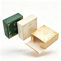 Boîtes d'emballage de savon en papier couché écologiques haut de gamme avec logo personnalisé en feuille d'or pour savon en barre