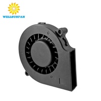 WellSunFan OEM ODM WD07515 75mm 12V DC Ventilateur à roulement à billes sur pied-Mini ventilateur de refroidissement axial industriel à vitesse variable