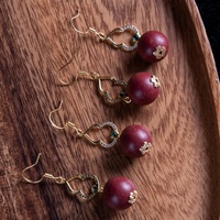 Boucles d'oreilles pendantes en forme de gourde porte-bonheur chinoise, charme Feng Shui, faites à la main, cadeau traditionnel porte-bonheur, OEM/ODM