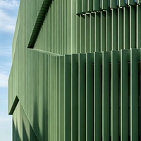 Pare-soleil architectural pour façade, décoration, résistant à la chaleur, imperméable, angle réglable, matériau de construction, lamelles en aluminium