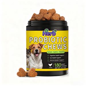 Complément alimentaire pour chiens en comprimés à croquer probiotiques, marque privée OEM/ODM, pour la santé des animaux de compagnie, soutient le système immunitaire, la flore intestinale et la santé digestive - Product Image 1