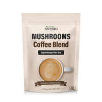 BSTBIO OEM Instant Arabica Mushroom Coffee Powder MCT Oil L-Theanine con Mushroom Coffee