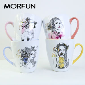 Tasse classique en verre à deux tons pour fille, 20oz, de couleur, moderne, idéal comme cadeau - Product Image 1