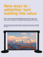 Barrière de sécurité en fil d'aluminium de 1,0 m, ceinture d'isolation pour files d'attente, clôture mobile extérieure personnalisée, panneau d'affichage pour entrée de zone touristique