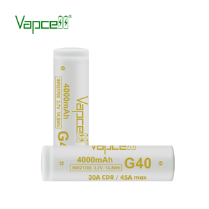 Аккумулятор литий-ионный цилиндрический Vapcell 21700 G40 4000 мАч 30А/45А 3.7В, перезаряжаемый, высокомощный, для фонарика и игрушек - Product Image 2