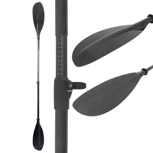 Pala in carbonio a 2 sezioni a doppia lama in carbonio pieno albero in carbonio 220-230cm estensibile gonfiabile kayak barca da pesca remi canoa