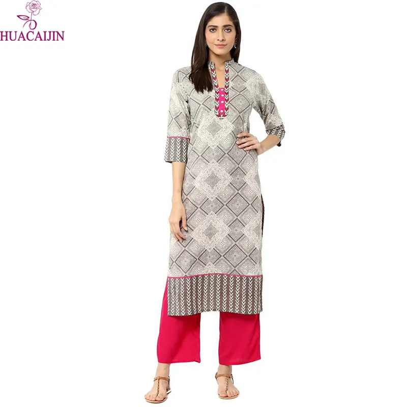 Indian Kurti Latest Embroidered Designer Red Rayon Kurtis for Women in India