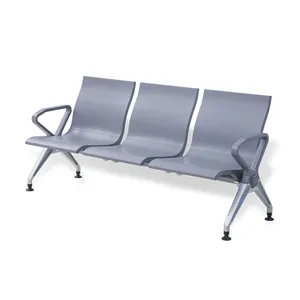 Foshan Supplier aluminium airport bench 3-seater waiting chair bus terminal chair