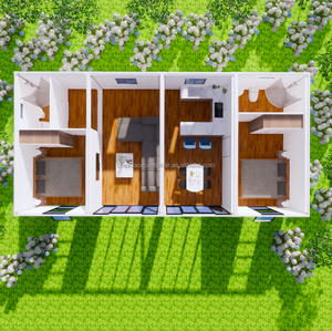 Rumah Kontainer Prefabrikasi Mewah 20ft Modul 36m2 2 Kamar Tidur Bangunan Kantor Rumah Lepas Pasang Desain Rumah Pedesaan - Product Image 6