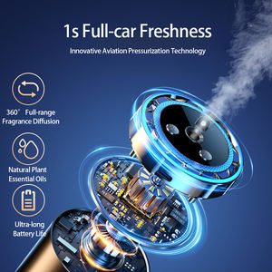 Diffuseur d'huile parfumée intelligent pour voiture haut de gamme 50 ml, lumière rouge étoile fantaisie, démarrage/arrêt automatique, désodorisant d'air pour voiture, lumière d'ambiance - Product Image 2