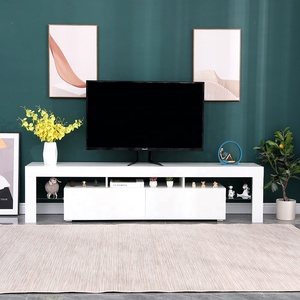 Muebles modernos de madera para el hogar, estante de tv led, iluminación para sala de estar, armario de tv, soporte de TV - Product Image 4