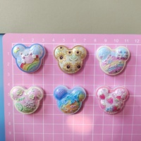 Aksesoris Hiasan Resin Bentuk Kepala Tikus Kartun Kawaii, Cabochon Flatback, Perlengkapan Seni, Hiasan DIY, Kerajinan, Rumah Boneka, Mainan