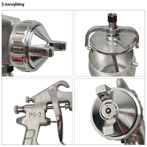 Pistolet de pulvérisation avec 1 buse, pistolet de peinture pneumatique pour voiture, pistolet de peinture pour apprêt automobile, pulvérisation de surfaces de meubles, peinture murale, avec gobelet inclus - Product Image 6